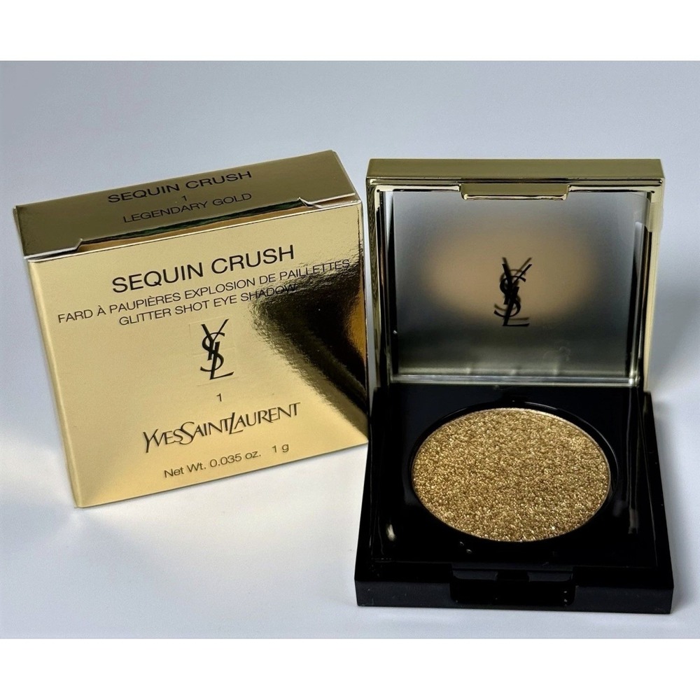 Yves Saint Laurent YSL Sequin Crush Glitter Single Eyeshadow 1 Legendary Gold - Picture 1 of 5